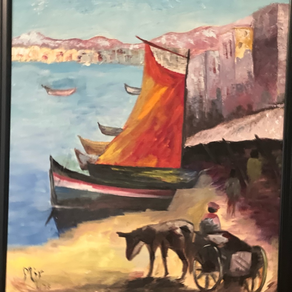 Art Joaquin Miro Argenter # 6/75 oil canvas painting